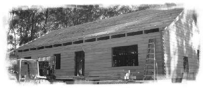 log home under construction